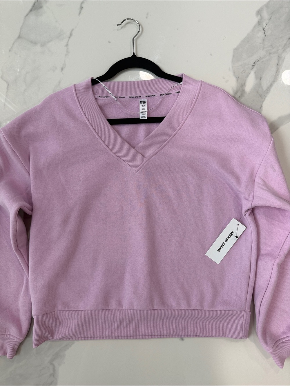 NWT DKNY Sport Lavender V-Neck Sweater